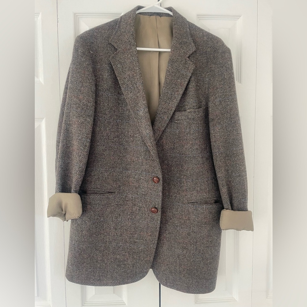 Levi's Gray Wool Blazer with Notched Lapels
